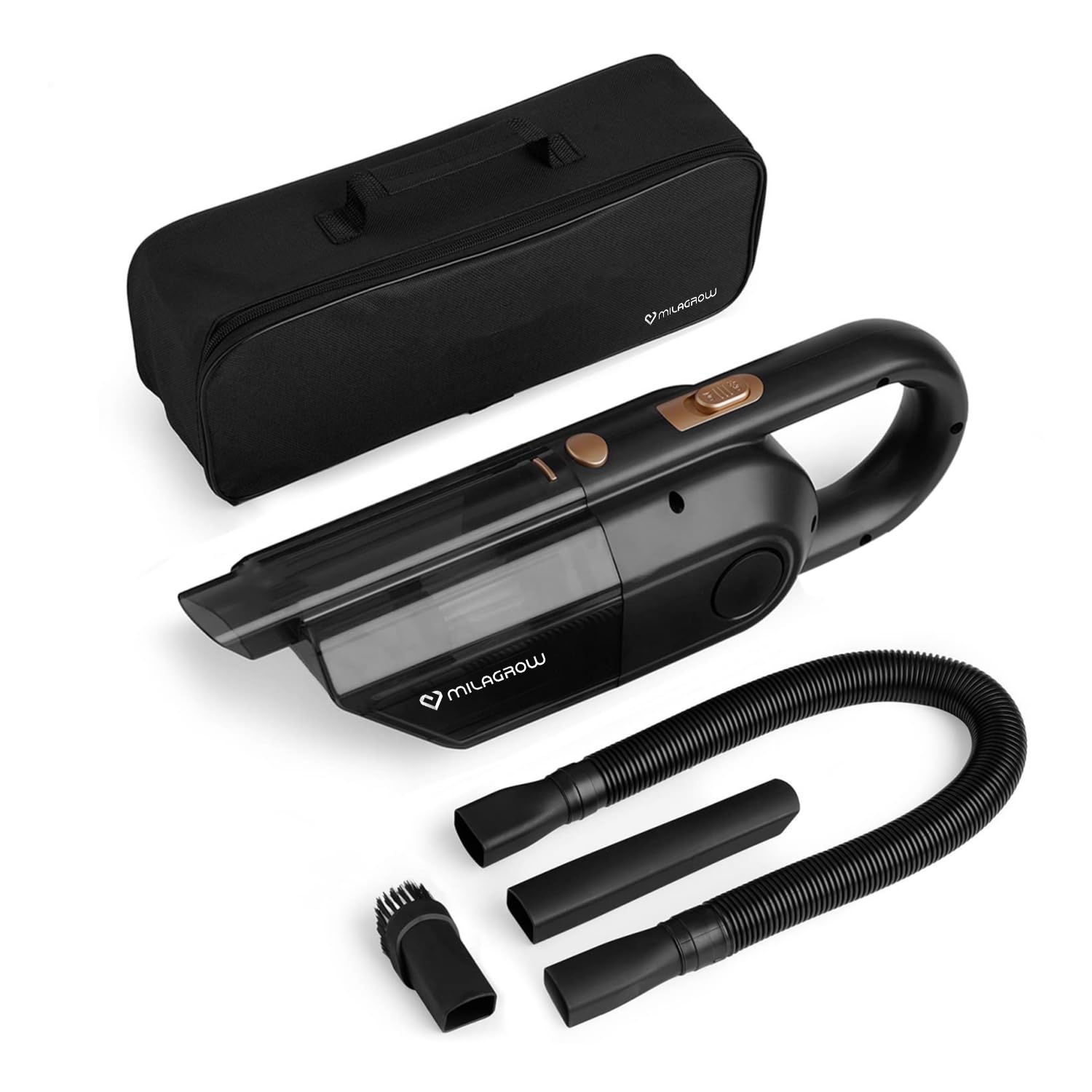 MILAGROW Handheld Cordless Vacuum Cleaner (CoinSucker-Pro) with 10kPa Strong Suction, Multipurpose & Rechargeable Vacuum Cleaner for Car, Home & Office (Black)-image-11