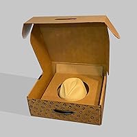 Vista 4 de Caja de sombreros para viajes, organizador de almacenamiento protector, estuche de viaje ligero (1 paquete, diseño Fedora)