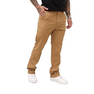 Calça Reta Masculina Sarja Chino Alfaiataria Sport