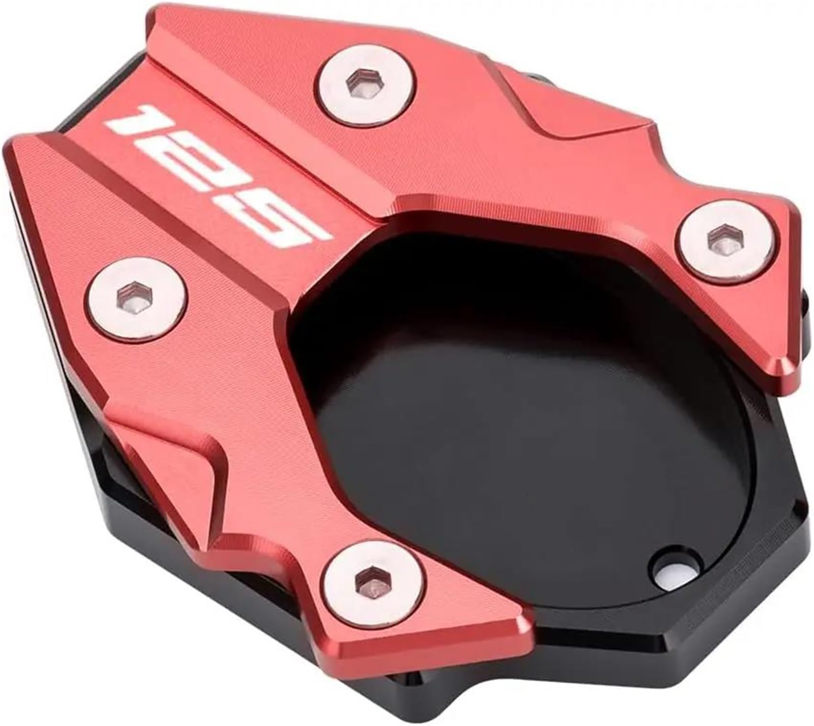 Ingranditore Per Cavalletto Laterale In Alluminio Per Ninja 125 (2019-2024) - Piastra Antiscivolo Per Moto - Accessorio Parcheggio Stabile - Nero