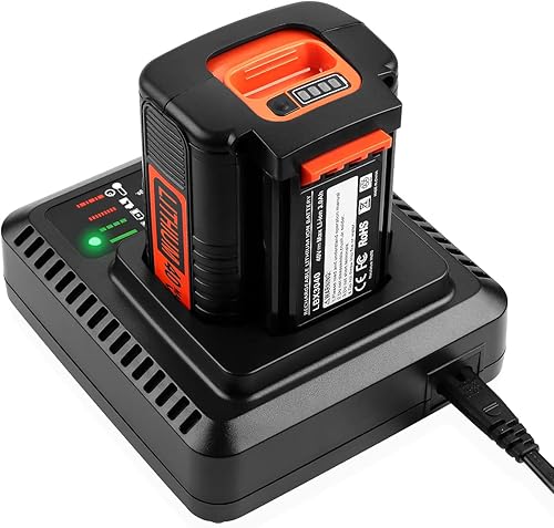 Miniatura 6 de Powilling 36V/40V Max Fast Charger Replacement for Black & Decker LCS36 LCS40 for Black and Decker 36V/40V Lithium Battery LBXR36 LBXR2036 LBX36