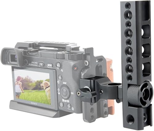 Miniatura 6 de NICEYRIG Mango superior NATO de liberación rápida con abrazadera de varilla de 0.591 in, soportes de zapata fría para cámara DSLR, videocámarajaula