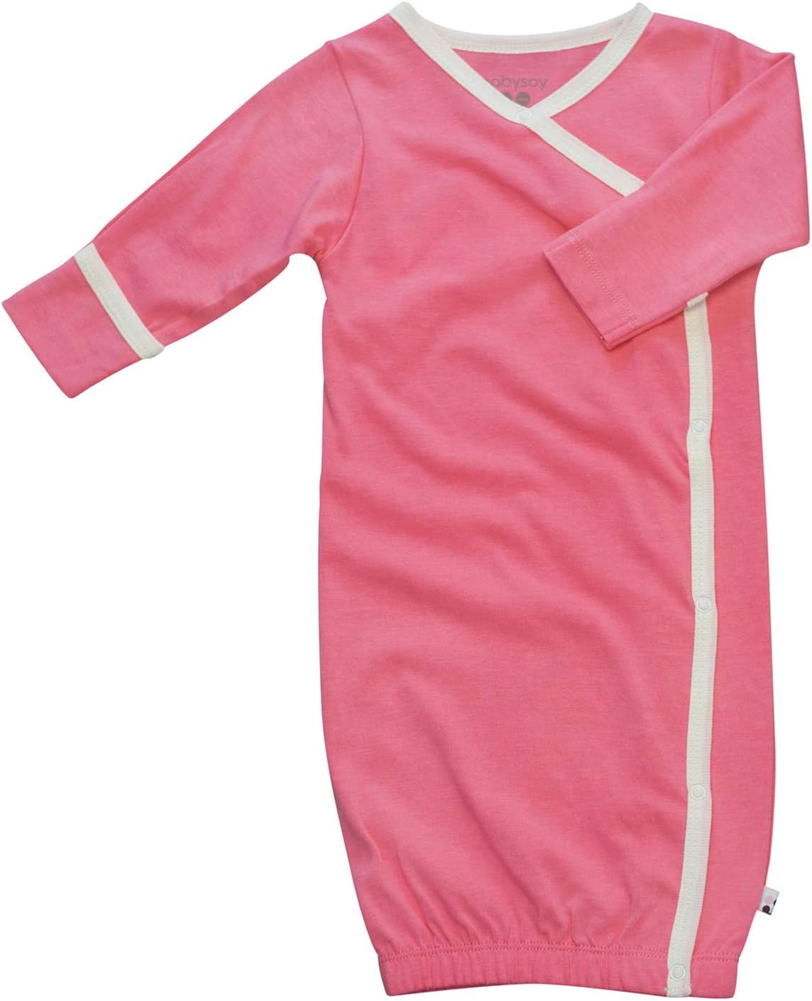 Babysoy Newborn Baby Kimono Wrap Around Snap Sleeper Gown Sack Bundler - Image 3