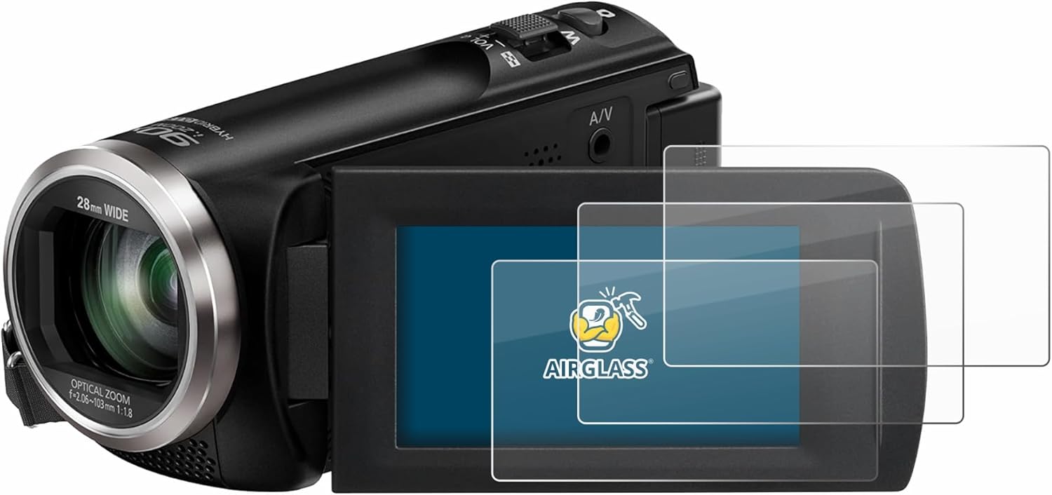 BROTECT Glass Screen Protector Film Compatible with Panasonic HC-V180 (6 Pack) - Glass-Foil 9H Protection [Scratch Resistant, High Clarity]