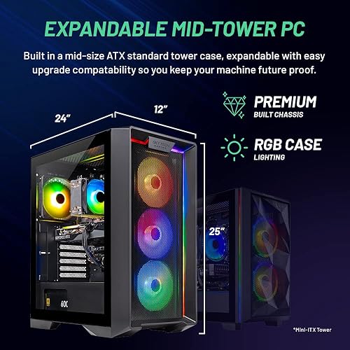 Miniatura 8 de Skytech Nebula Gaming PC de sobremesa  Intel Core i5 12400F 2.5 GHz, RTX 3050, SSD NVME de 1 TB, DDR4 3200, fuente de alimentación dorada de 600 W,