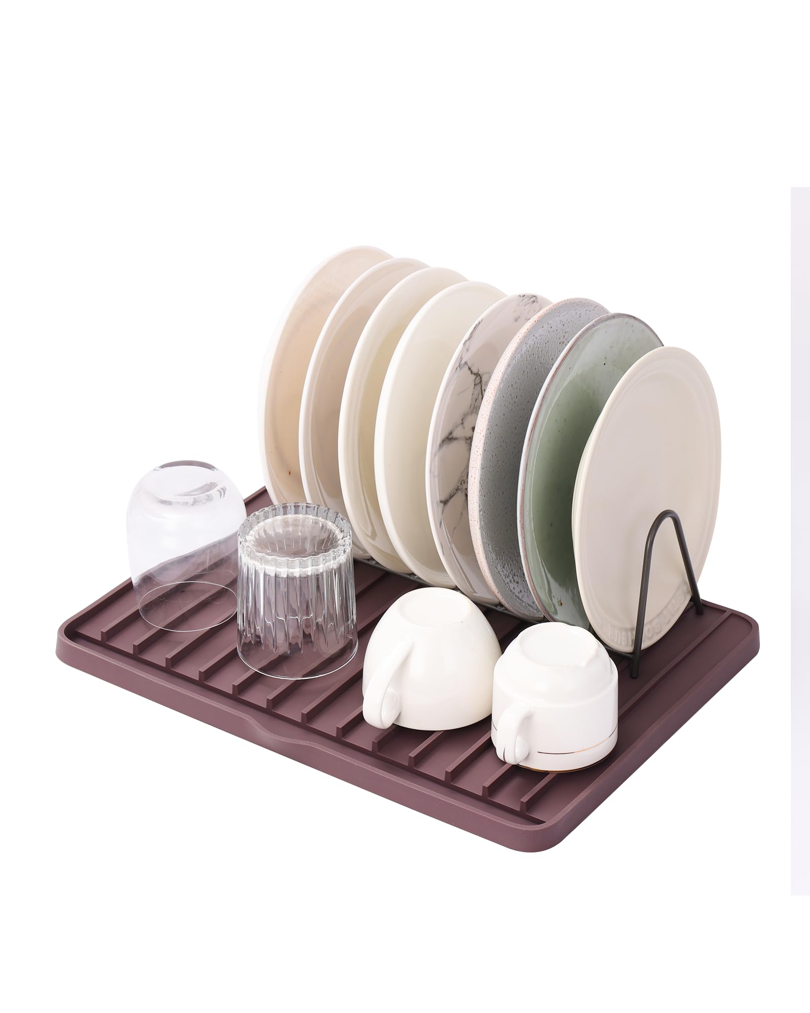 Silicone Dish Drying Mat With Drain Lip Drying Matt Kitchen