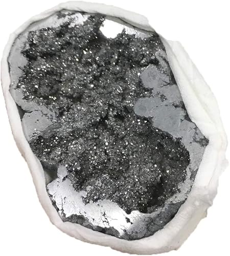 Miniatura 5 de Rebanada de geoda de ágata natural Drusy Druse Cuarzo galvanizado Cluster Puntos de cristal Minerales brasileños Espécimen Decoración de fiesta