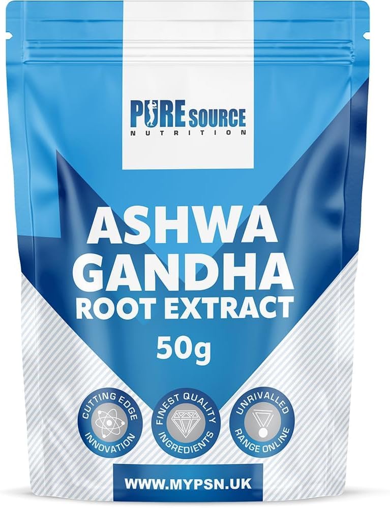 Organic Ashwagandha Powder 50g Supports Immunity | Premium Ashwagandha Root Superfood Anxiety, Stress & Fatigue Relief, Sleep Aid, Energy Increase Zero Additives Vegan Powder by PSN (50g)