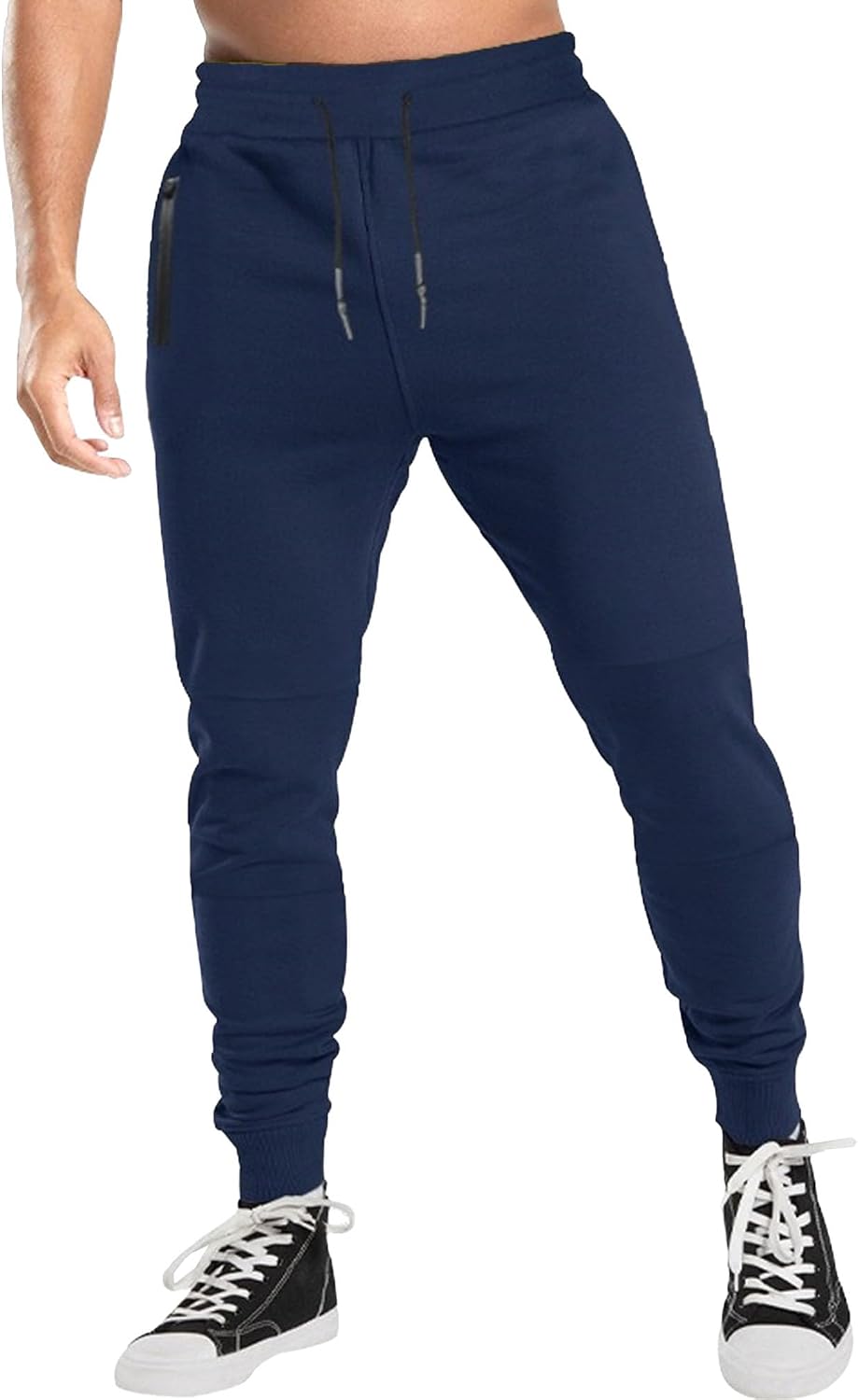 Men's Casual Breathable Solid Joggers Pants Relaxed Fit Stretch Hiking Pants Basic Outdoor Athletic Trousers