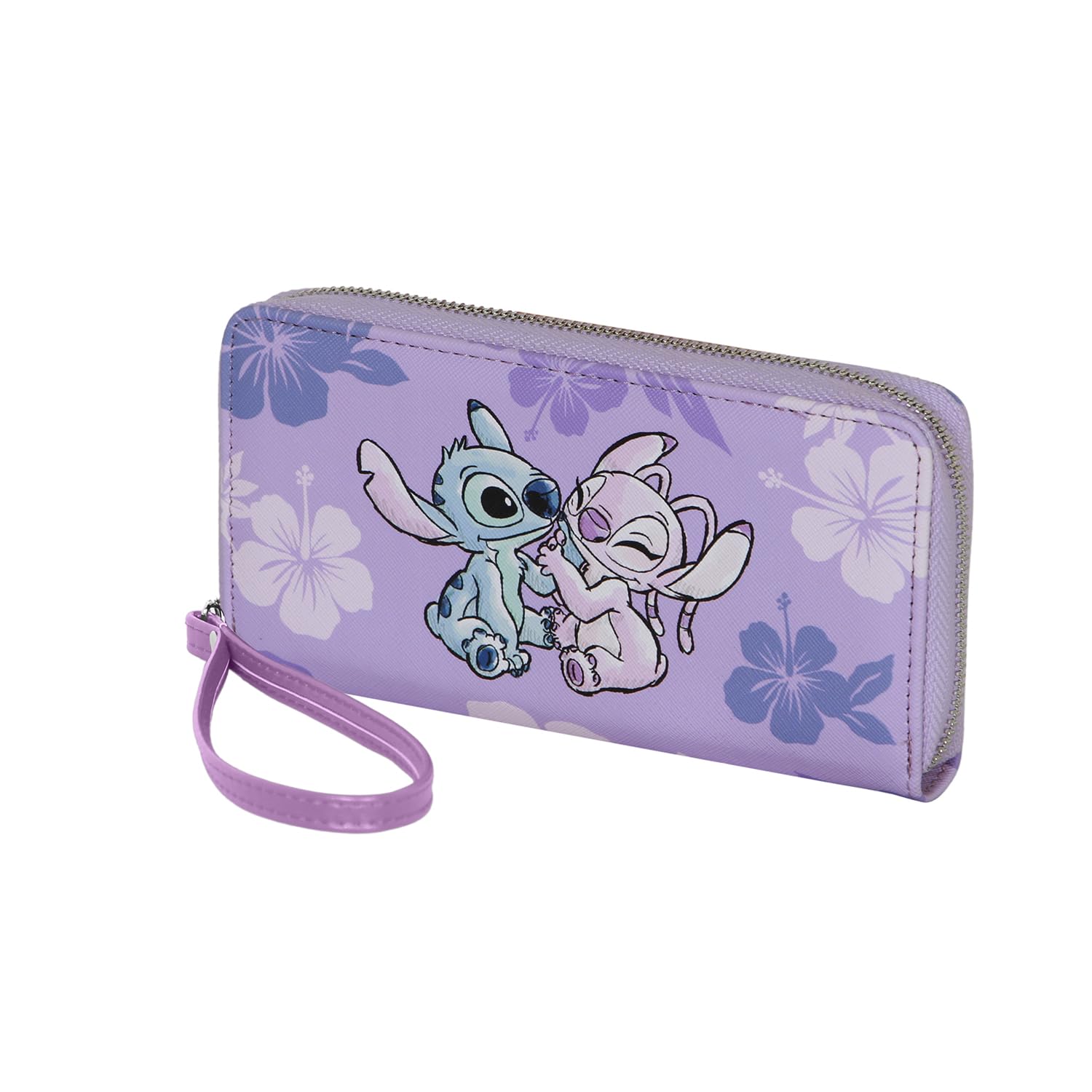 Disney Lilo and Stitch Stitch & Angel-Essential Wallet, Lilac, 19 x 10 cm