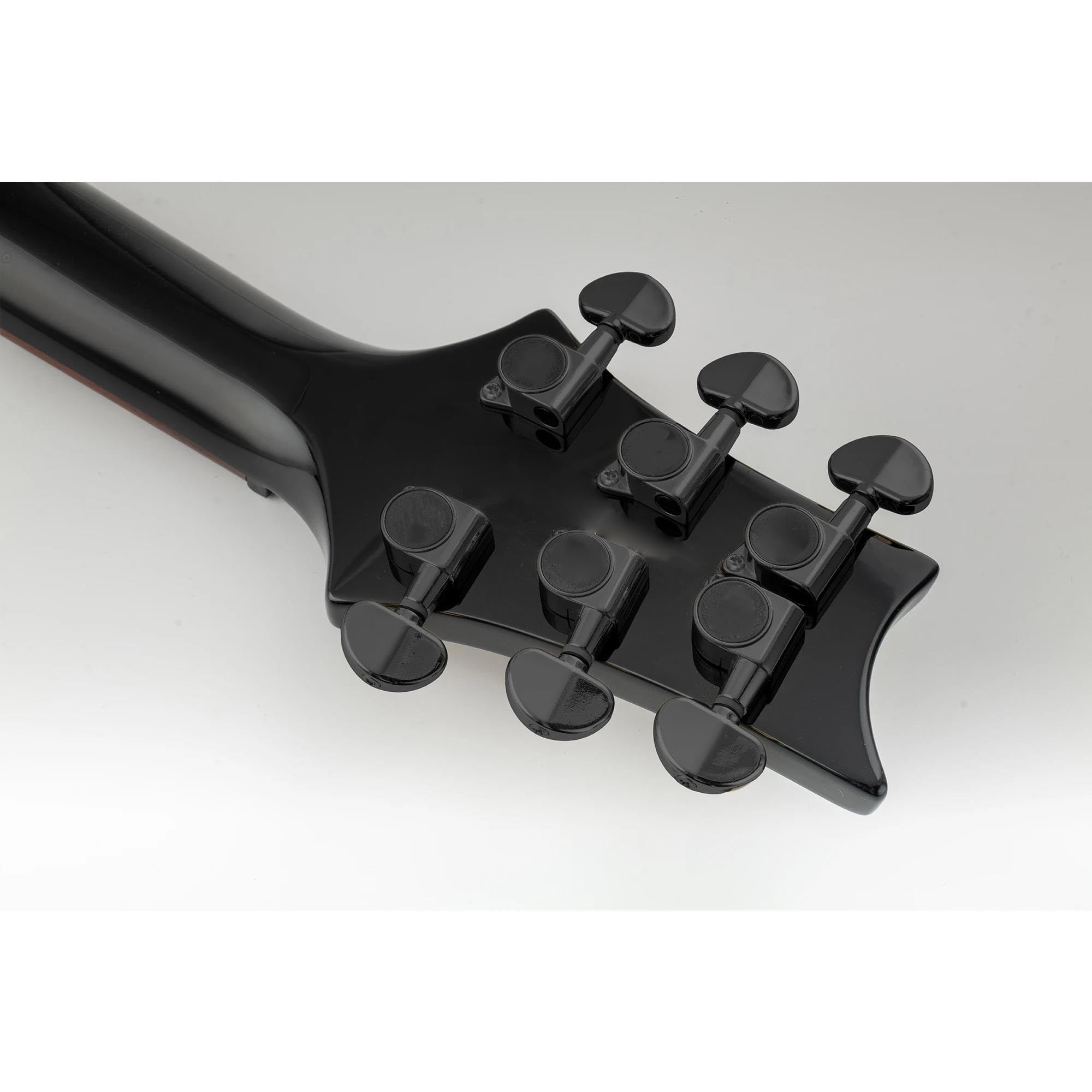 Miłośnicy muzyki Kołki Do Strojenia Gitary 3R3L Akustyczna Gitara Elektryczna 19:1 Stosunek W Pełni Uszczelnione Głowice Maszynowe Tunery Kołki Do Tuningu Klucze(Black)