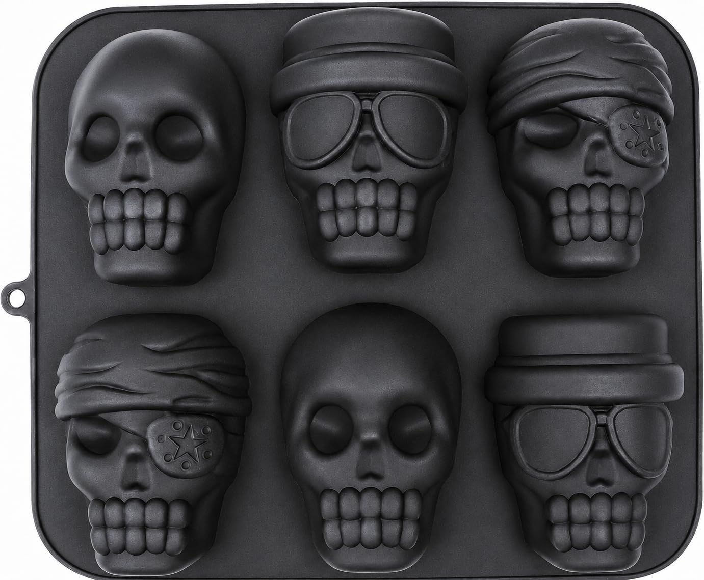 Webake Totenkopf-Kuchenform aus Silikon, Gelatine-Kuchenform, Totenkopf-Pizza-Backform