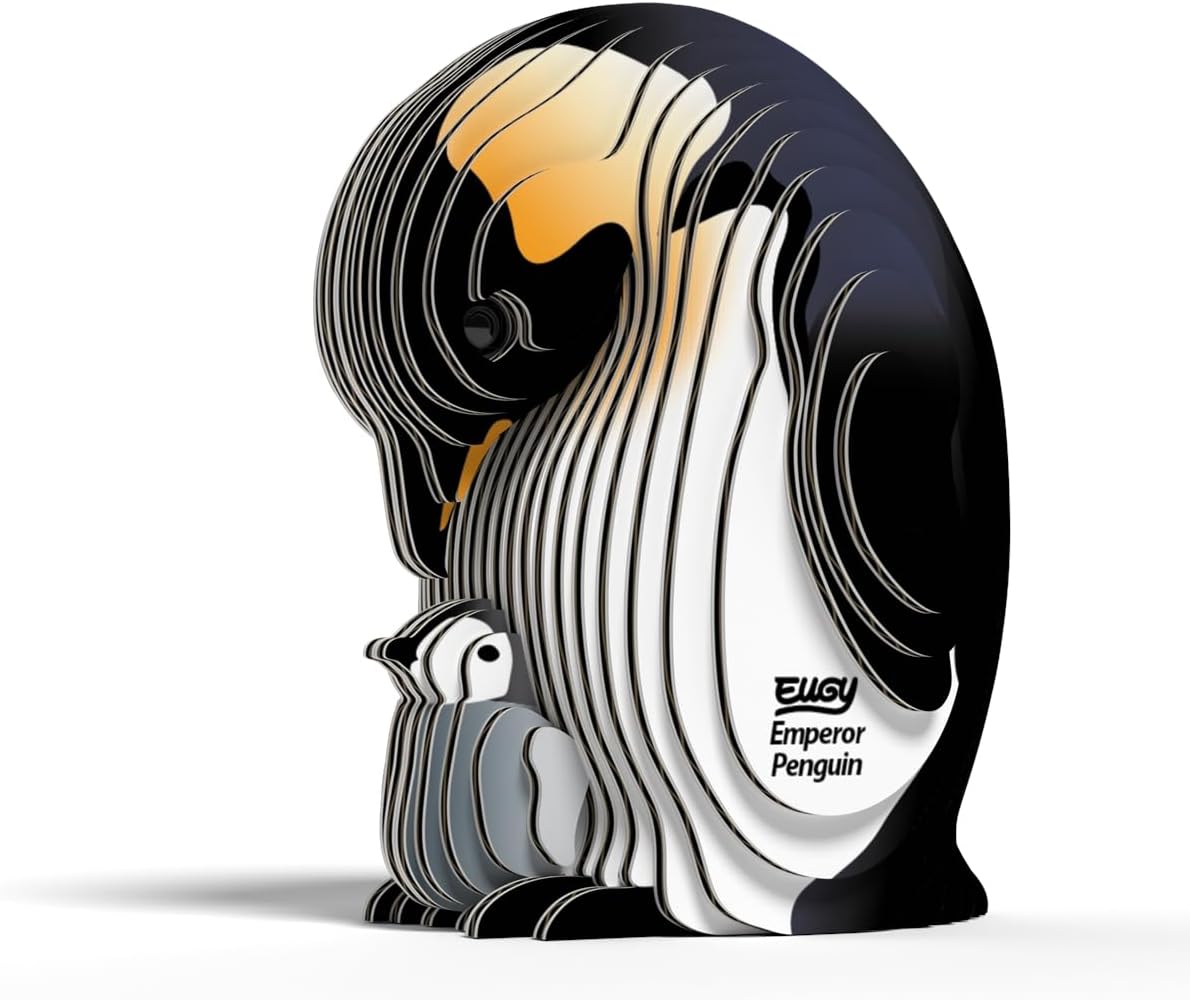 Eugy Emperor Penguin 3D Puzzle – 30 Piece Eco-Friendly Educational Toy Puzzle for Boys, Girls & Kids Ages 6+