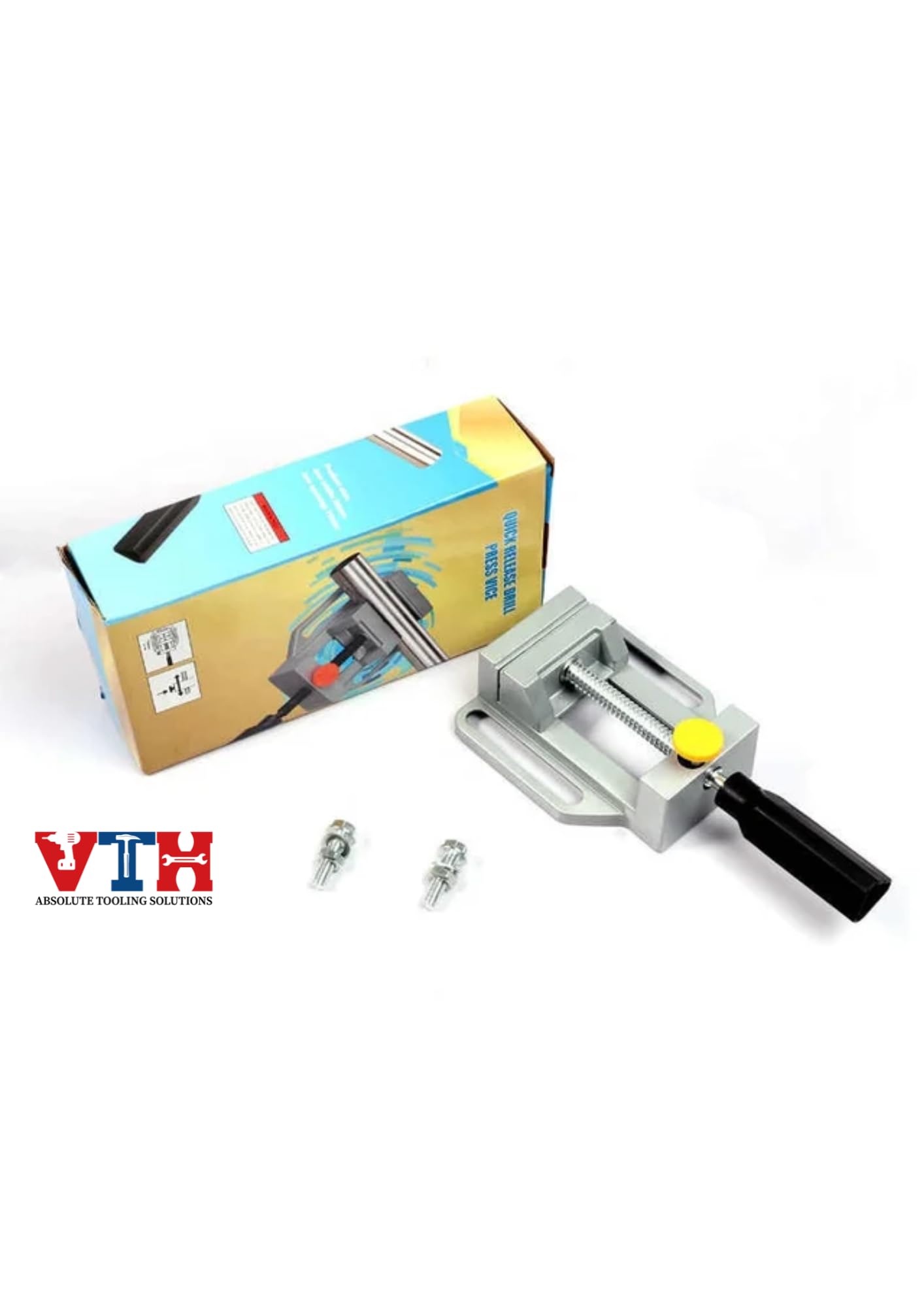 VTH® 2.5" Quick Release Drill Press Vise | Aluminum Alloy Quick Release Drilling Machine, Vice for Carving DIY Handicrafts (Not for Heavy Duty purposes) 1