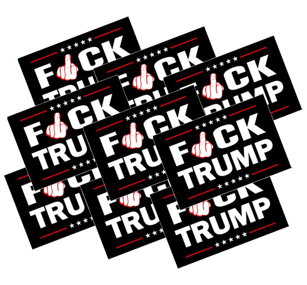 Image of 100 Pcs Fuck Trump Sticker Anti Trump Funny Trucks Window Laptop Decal Sticker 3X2 in