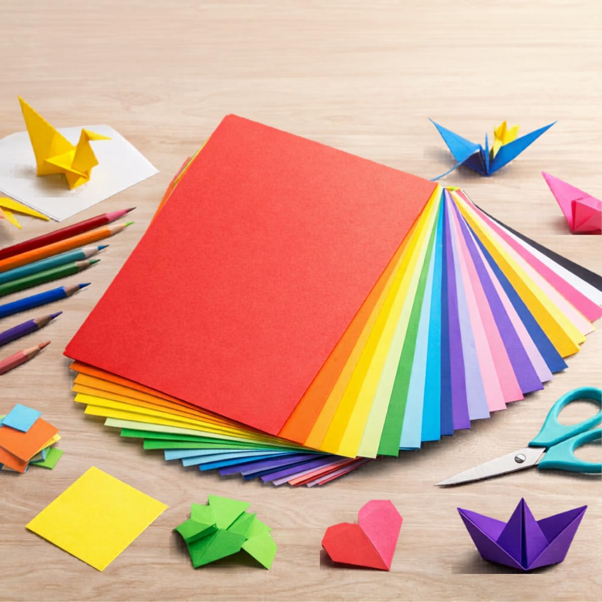 Paper 80GSM Vivid Multi-Coloured Paper – Assorted 500 Pack in Bright & Pastel Rainbow Colour A4 Paper – Premium Printer & Copier Paper for Home, Office & Stationery Use