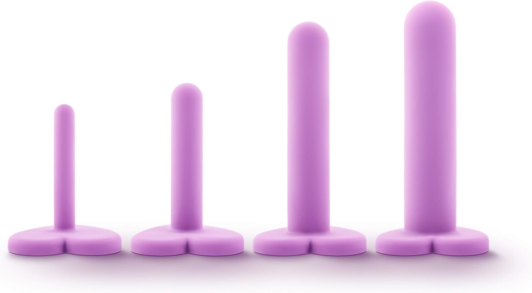 Eden Silicone Pelvic Floor Muscle Dilator Trainer Set – Wellness Pelvic Floor Strengthening Kit 4-Piece Vaginal Dilators - Heart-Shaped Base - Pelvic Wand Massager for Women - Adult Sex Toys