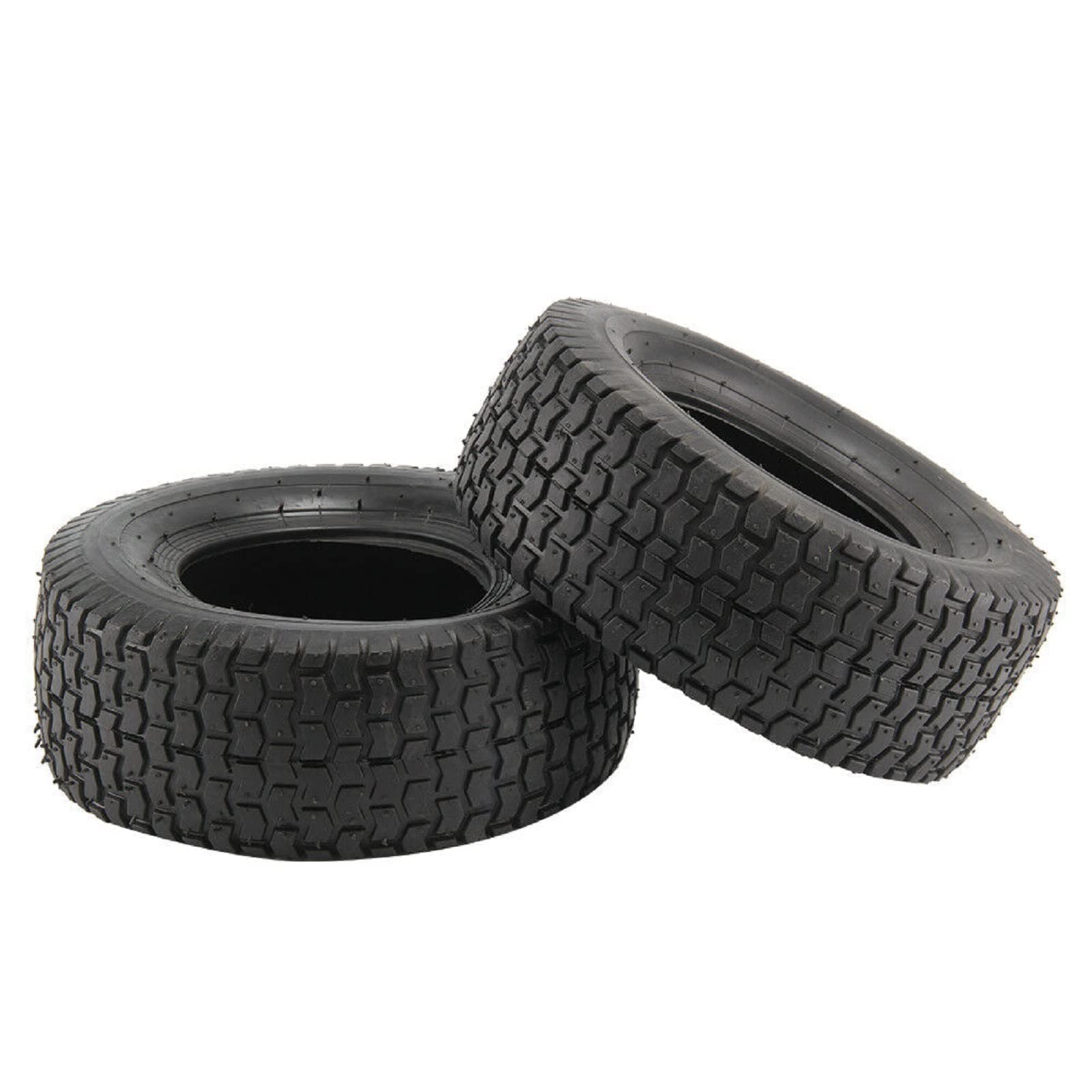 Youyijia 2xReifenmantel 2xSchlauch 15 x 6.00-6 TL 2PR Reifen für Rasentraktor Aufsitzmäher Rasenmäherreifen