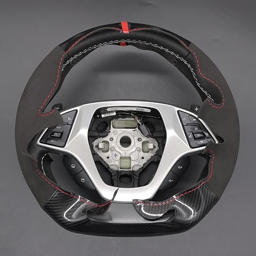 Miniatura 2 de MEWANT Fundas para volante de automóvil para Chevrolet Corvette (C7) 2015-2019 Corvette Stingray Chevrolet Z06 cosido a mano