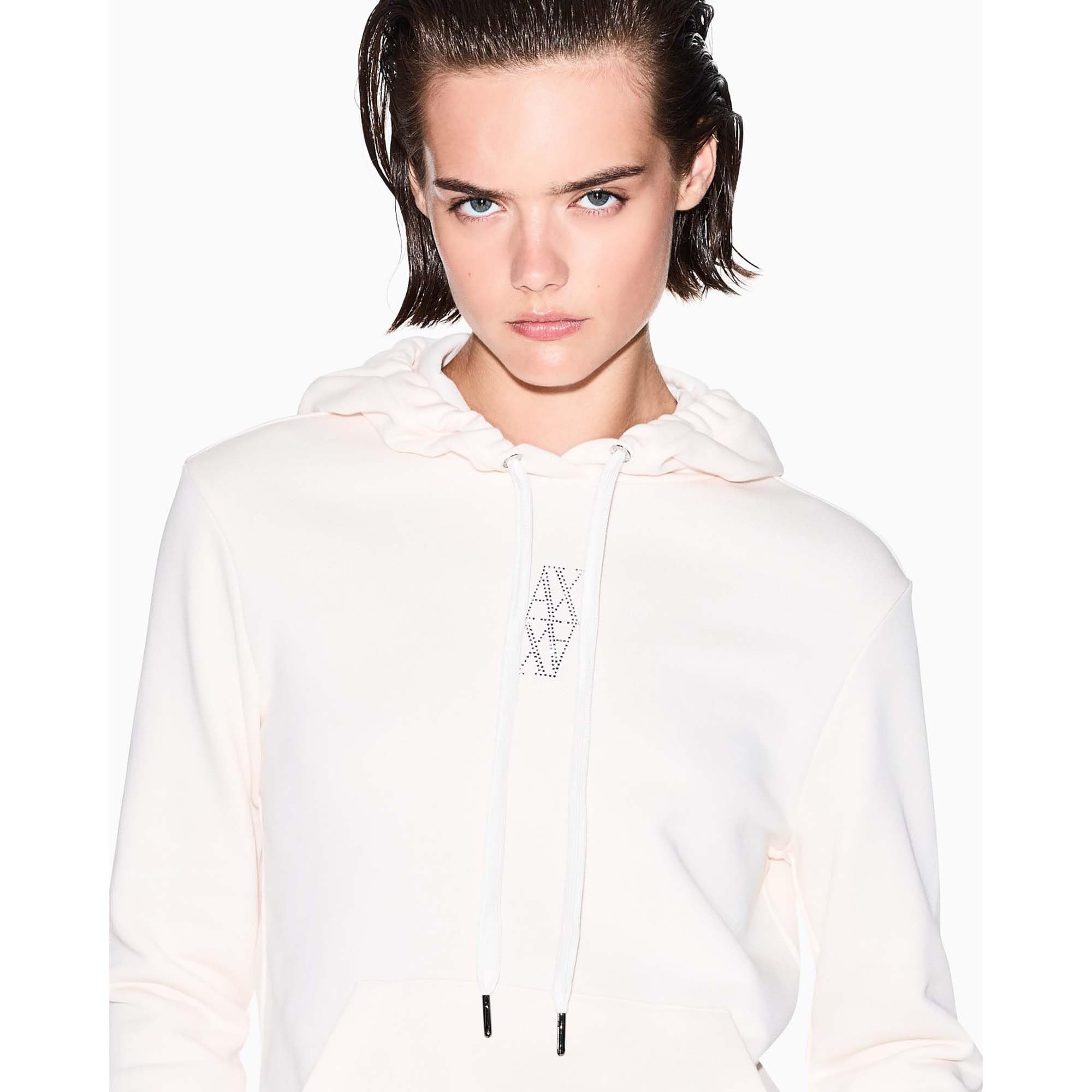 Armani Exchange Cuffed Sleeve Front Tone On Tone Logo Sudadera Mujer (Pack de 1)