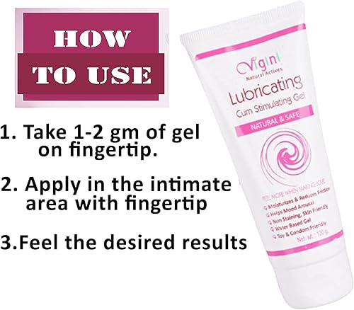 Miniatura 4 de VIGINI - Gel lubricante 100% natural activo para mujeres, gel hidratante vaginal a base de agua, sin color añadido para la sequedad con picazón. Se