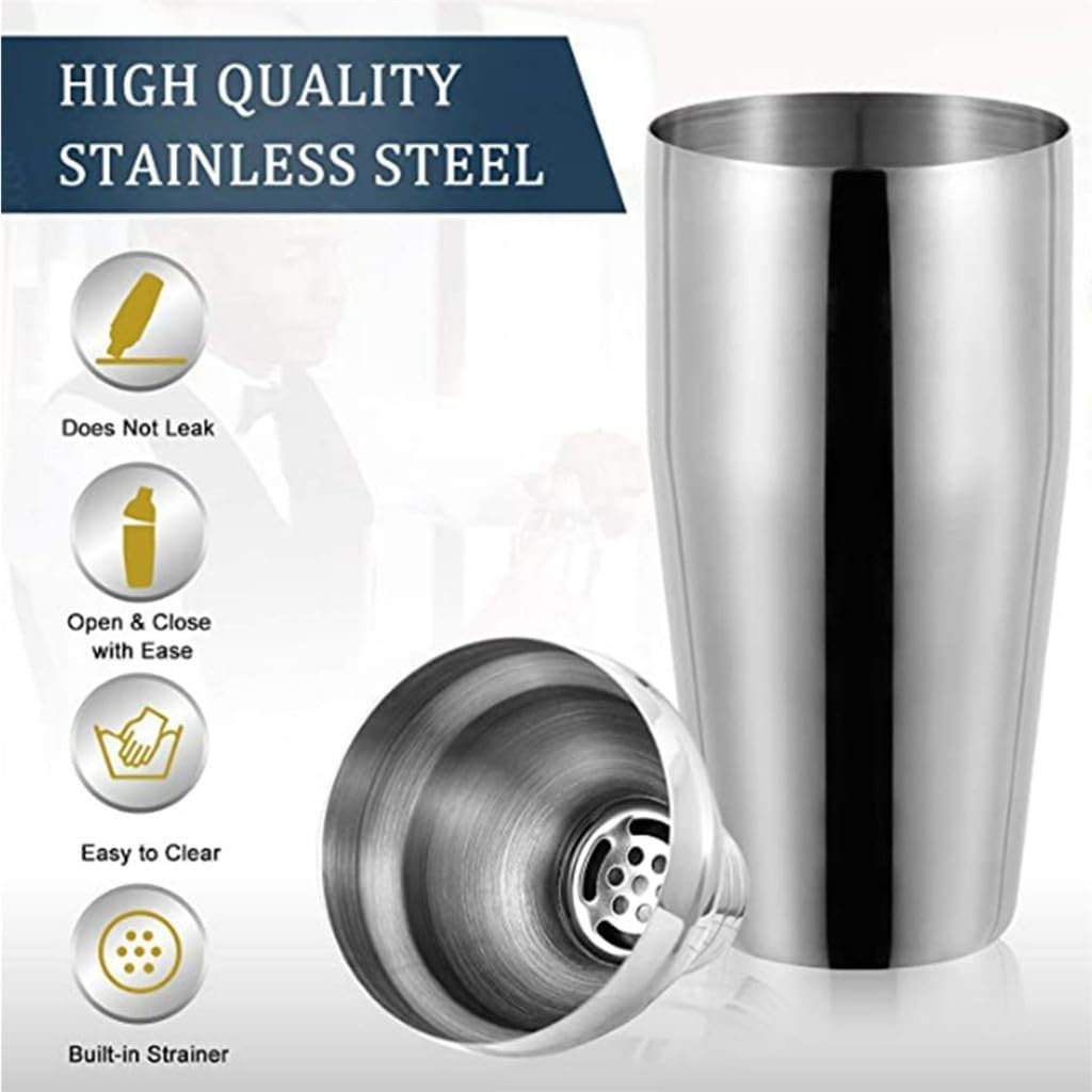 Stainless Steel Shaker Set Cocktail Shaker Shaker Cup Set of 6 Pieces