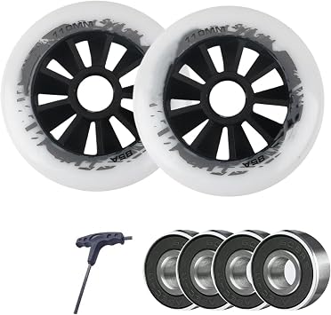 2pcs Speed Inline Skate Wheels Replacement 90mm 100mm 110mm 85A Roller Skate Wheels for Outdoor Skating Skate with Bearings