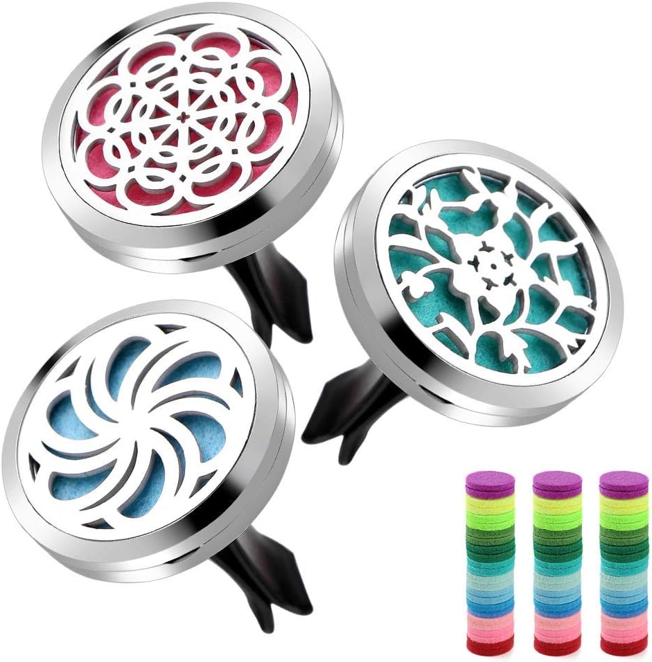 ttstar Car Diffuser Vent Clip - 30mm Aromatherapy Essential Oil Car Diffuser Vent Clips (3 Garland Vent Clips, Metal)