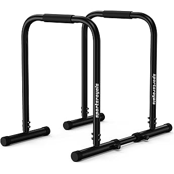 Sportsroyals Dip Bar,Adjustable Parallel Bars for Home Workout,Dip Station with 400LBS Loading Capacity