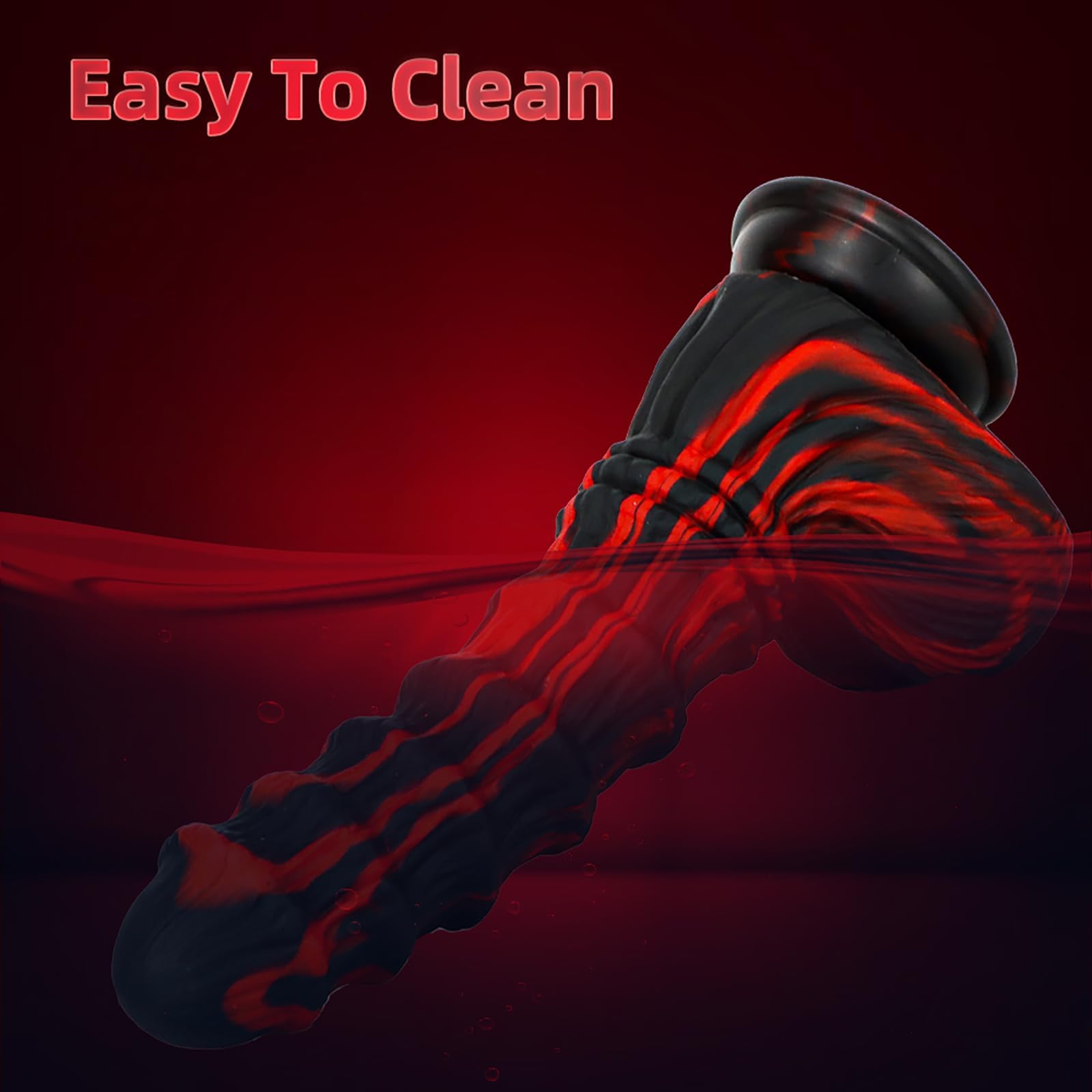 Red Black ale Realistic Dildo with Suction Cup, Flexible Liquid Silicone Anal Dildos Prostate & G-Spot Massager Adult Sex Toys for Women Men Couples - M: M