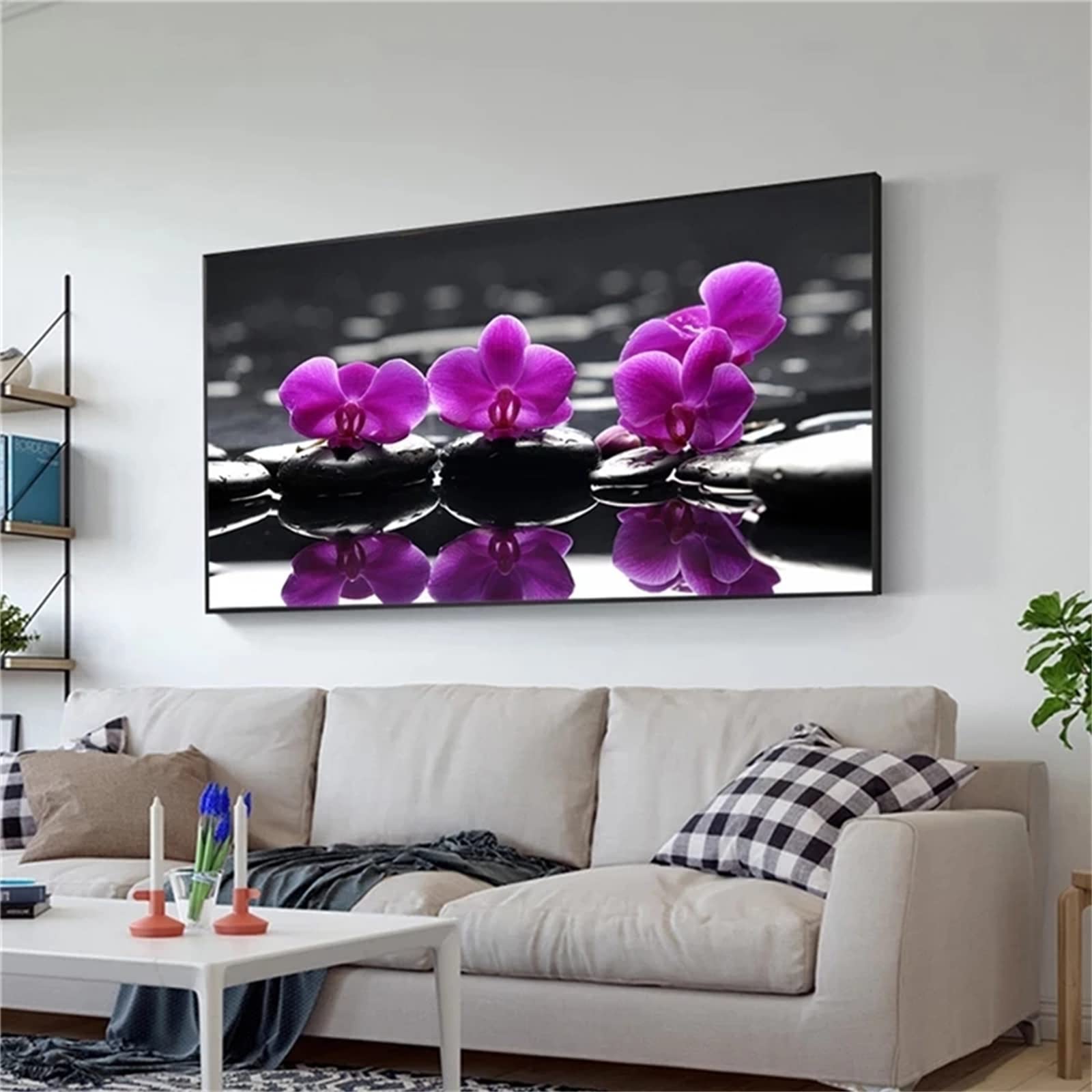Diamond Painting Lila Orchidee 40x90cm - 5D DIY Diamantbild