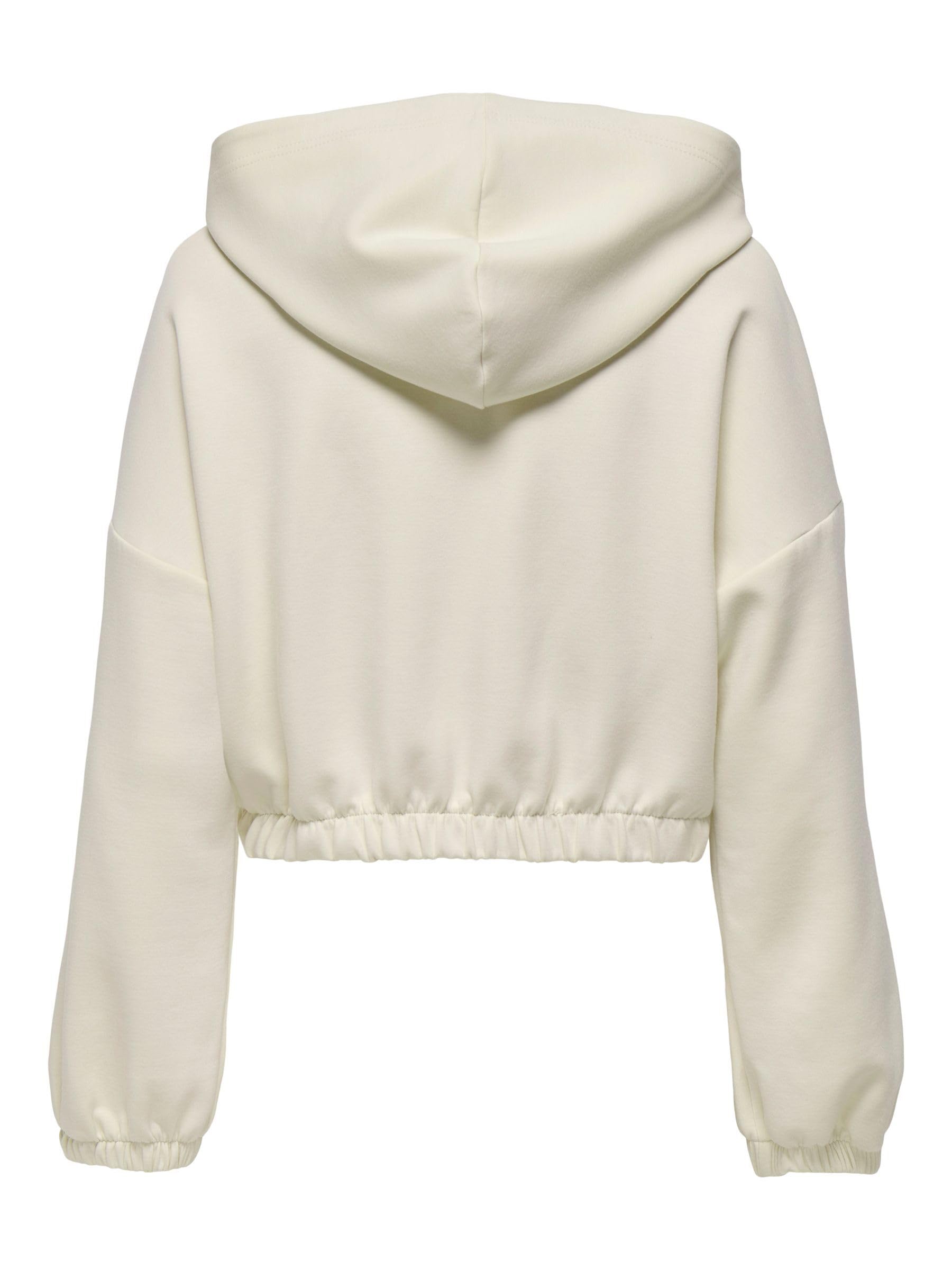 ONLY Onlscarlett LS Elastic Zip Hood Swt Noos Onlscarlett LS - Felpa con Cappuccio e Cerniera Elastica Swt Noos Donna (Pacco da 1)