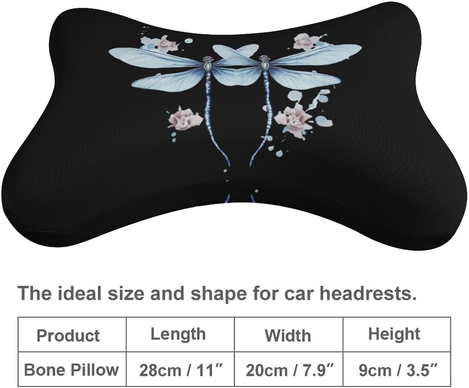 Dragonflies 2 Pack Car Neck Pillow Car Headrest Soft Car Pillow for Most Cars