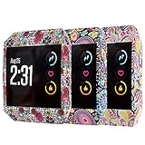 XiangMi Compatible Fitbit Ionic Case,Soft Colorful DIY Silicone Accessories Protective Frame Shockproof Cover Shell Compatible Fitbit Ionic SmartWatch