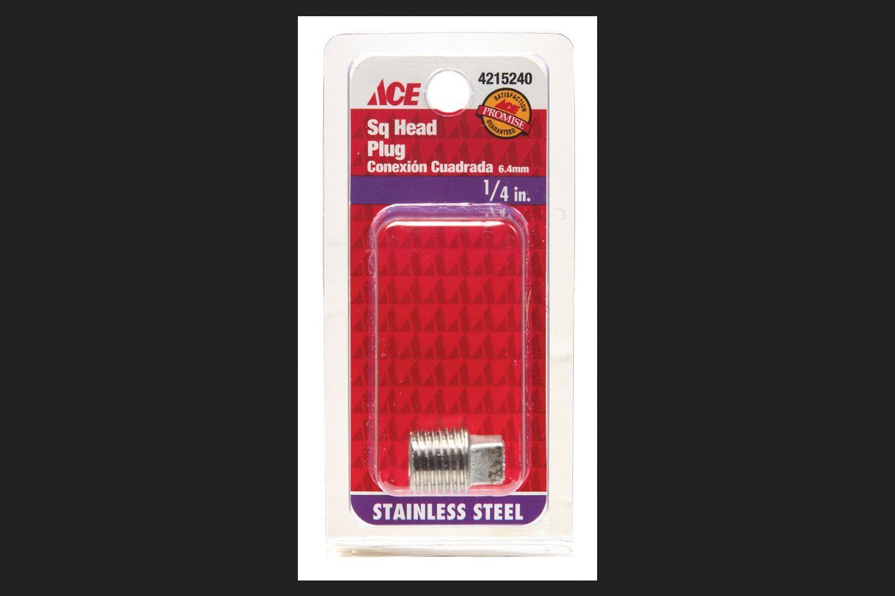 Smith Cooper 1/4 in. MPT T Stainless Steel Square Head Plug