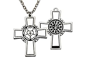 Pewter Luther Rose Pendant P-144: Perfect Adornment for Believers