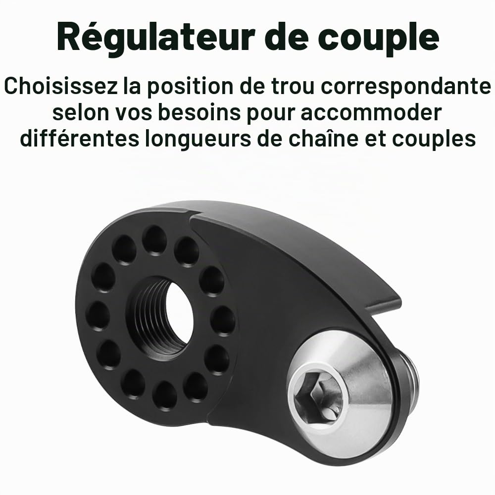 Tendeur de chaîne de vélo à une vitesse unique en alliage d'aluminium réglable pour VTT, vélo de route, vélo, rouge
