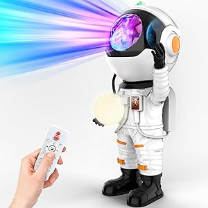 Rossetta Astronaut Galaxy Projector, Star Projector for Bedroom, LED Night Light for Kids Room with Timer and Remote, Room Decor Aesthetic, Home Decor, Gifts for Adults, Teens, Christmas, Birthday