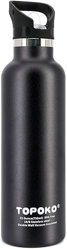 Miniatura 2 de Termo de 25 onzas color azul cielo y tapa con sorbete. Con bolsa de navidad, de doble pared de acero inoxidable aislada al vacío, a prueba de sudor