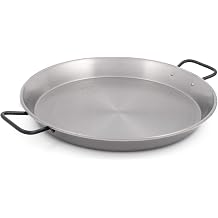 Garcima La Ideale Professional Polished Steel Paella Pan 34 cm for Ceramic Induction and AGA Hobs