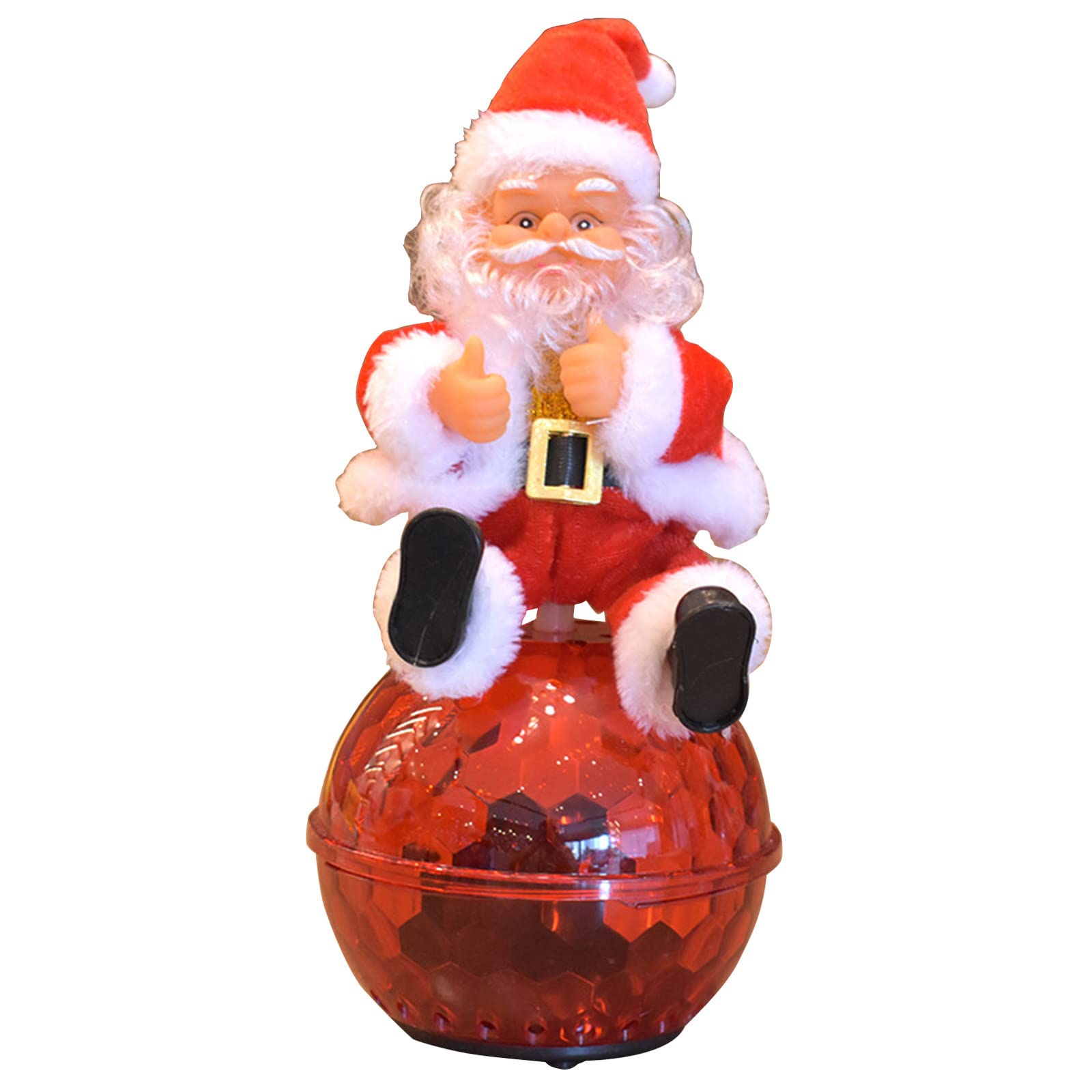 Tsophreniq Electric Music Santa Figurine Glowing Colorful Rotatable Dwarf Ornament for Festival Party Dining Table Decor Christmas Santa Decorations