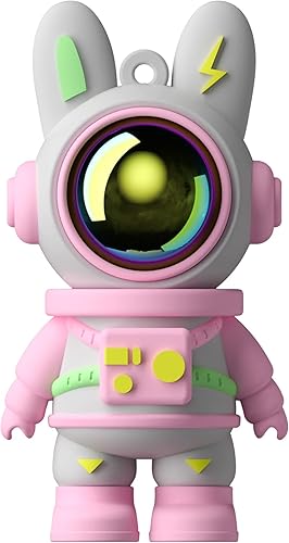 Miniatura 6 de Bilious - Unidad flash personalizada, unidad de pulgar USB 3.0 estilo conejo espacial lindo (64G-3.0, cian-personalizada)