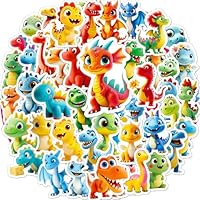 3D Dinosaur Stickers for Kids 56 PCS Cool Dino Dragon Mix Sticker Pack, Rewards & Prizes for Kids Classroom, Dinosaur Party Favors, Waterproof Vinyl Stickers for Water Bottles Scrapbook Journal etc