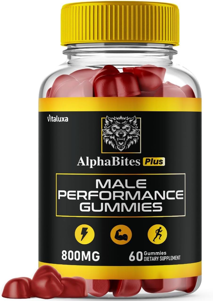 Alpha Bites Gummies, Alphabites 7 in 1 Performance Blend Gummy Advanced Formula Vitamin Supplement, Alfa Bite Alfabites Maximum Strength Premium Support All Natural Healthy Ingredients (60 Gummies)