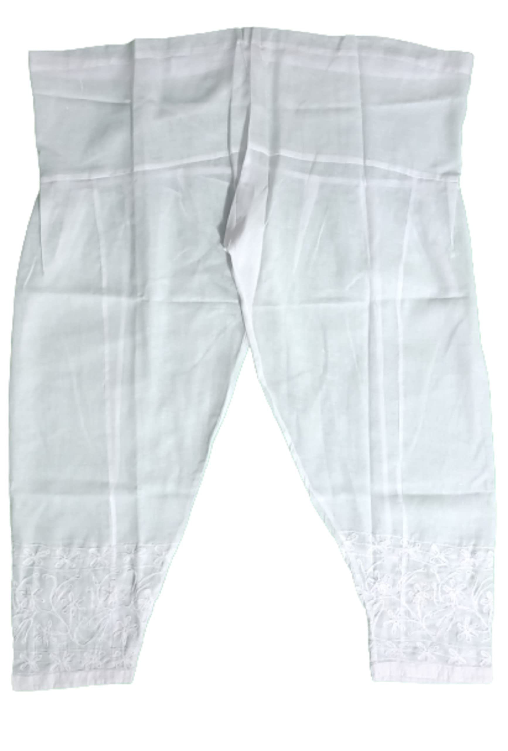 White Embroidery Cotton Chikankari Salwar For Women And Girls Fit Type : Regular Fit Size: L-image-14