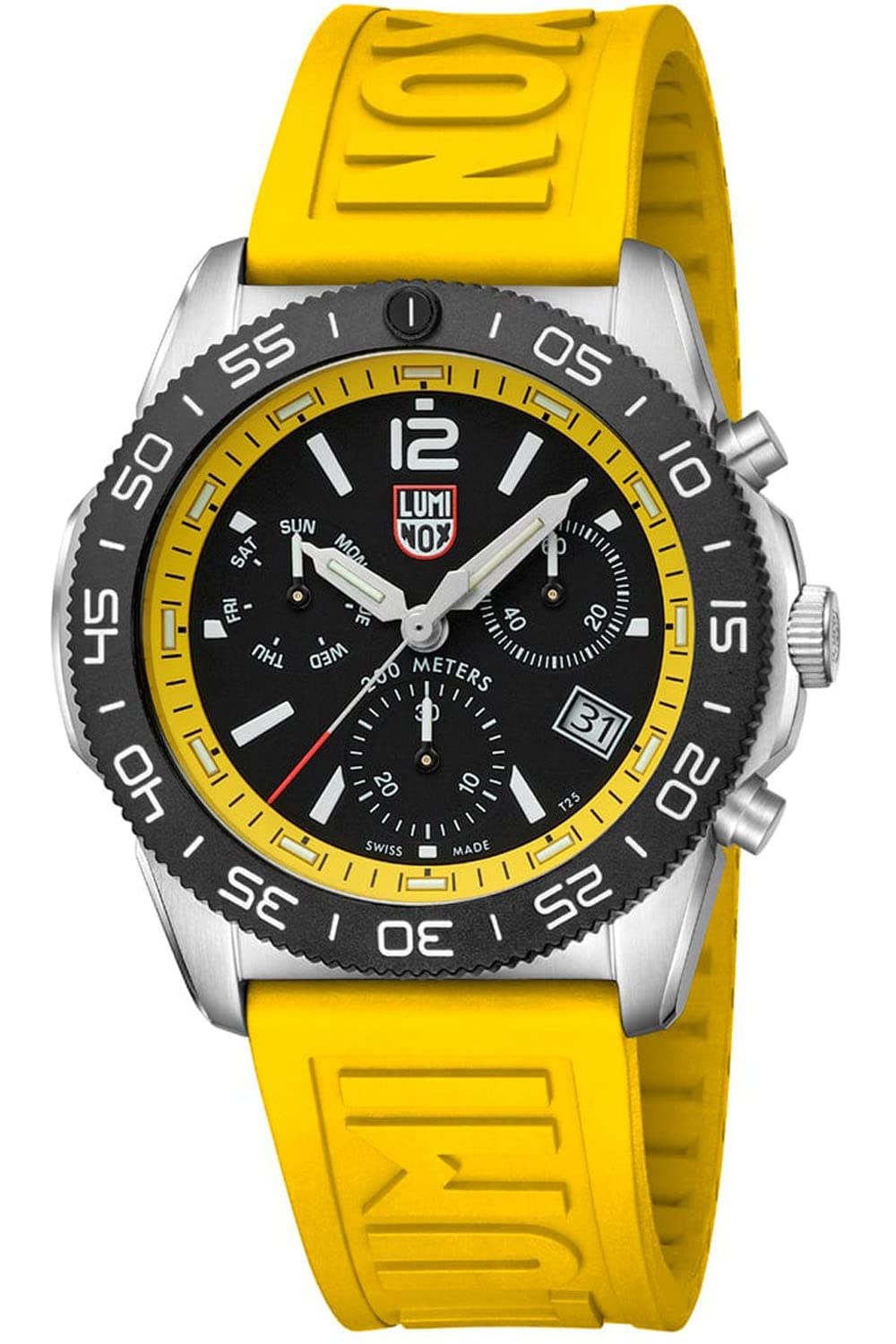Luminox – Pacific Diver Chronograph HerrenUhr 44 mm, 3140 Serie, Sport-Chronograph Edelstahl, Swiss Quarz Uhr, Saphirglas, 200 m wasserdicht, Selbstleuchtend
