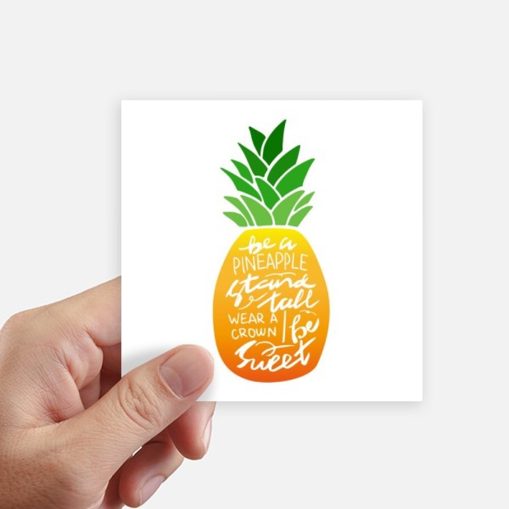 Autocollant carré 10CM Ananas pour identifier votre valise et protéger votre PC
