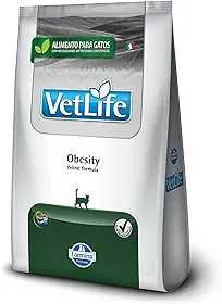 Vet Life Ração Farmina Natural Obesity Para Gatos Adultos Obesos - 400G