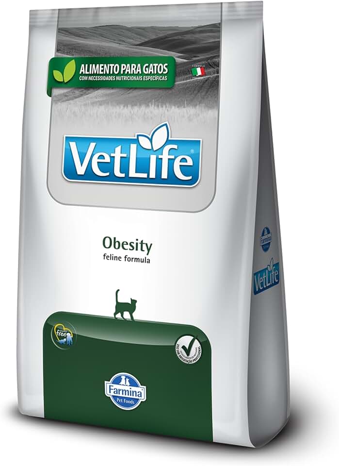 Vet Life Ração Farmina Natural Obesity Para Gatos Adultos Obesos - 400G