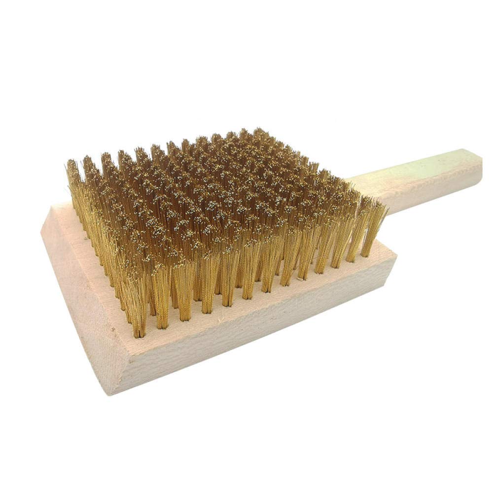 Cepillo de alambre de cobre aumentado, cepillo de eliminación de óxido, cepillo de alambre de acero inoxidable superdenso, pulido-10 * 16 filas * 0.076 mm * alambre de cobre